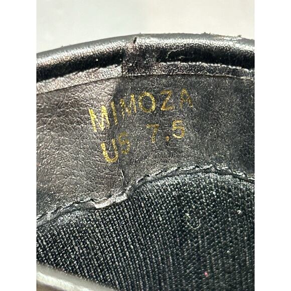 Bleona For Scene Mimoza Black Blue Bootie Womens 7.5 Open Heel Zipper Buckle - Picture 5 of 15